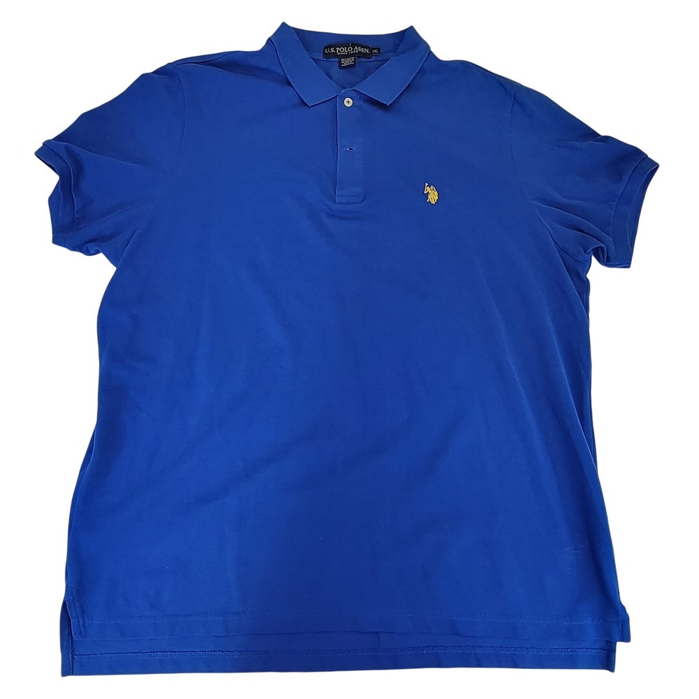 U.S. Polo Assn. Blue Polo Shirt Mens XXL Classic Fit Short Sleeve‎